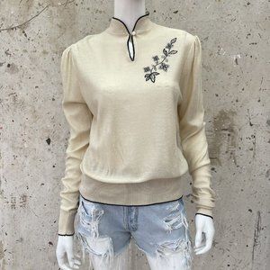 Vintage 70’s/80’s Knit Acrylic Sweater By Albee, M/L